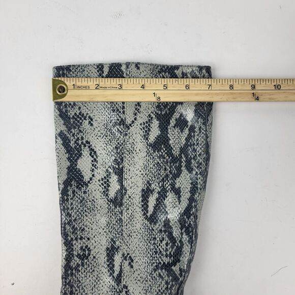 Aerosoles Brenna Knee High Wedge Boots Grey Snake Print Size 7.5M - Picture 8 of 11